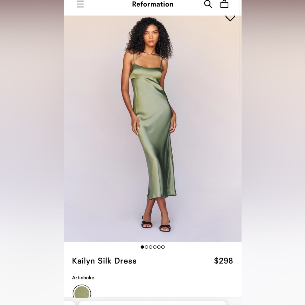 Reformation formal green dress. Never worn with tags on!